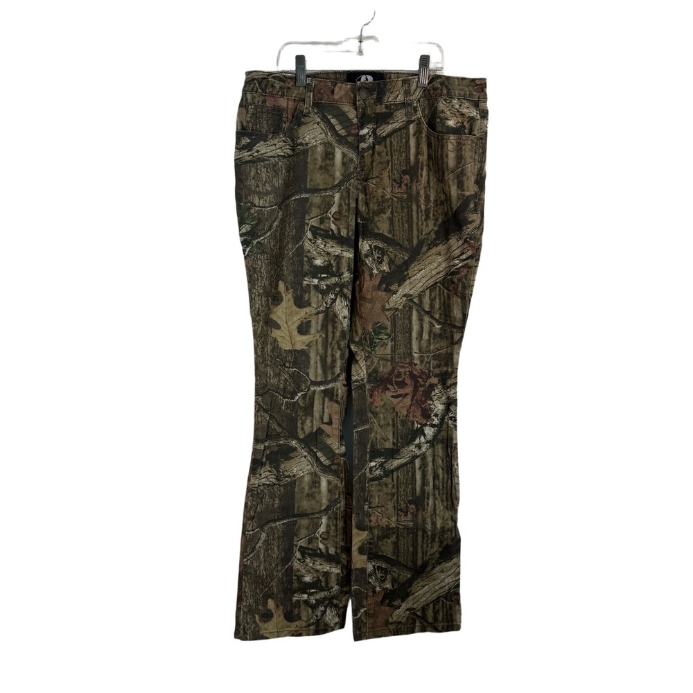 Mossy Oak Pants US 10 Camo Straight Leg Outdoor Hunting Utility Y2K